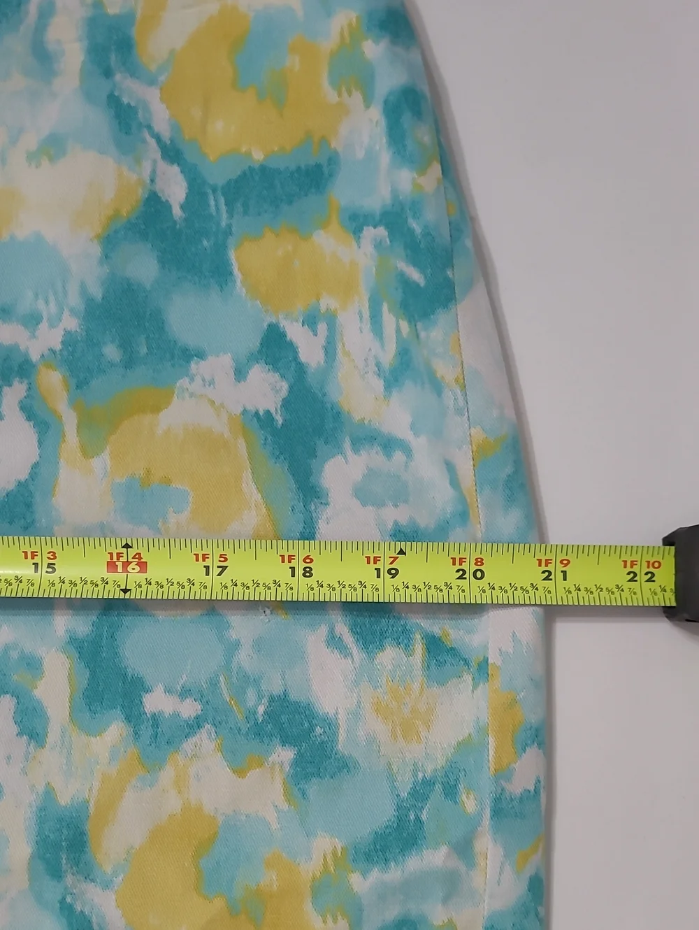 Talbots Teal, Yellow & White Pencil Skirt size 12